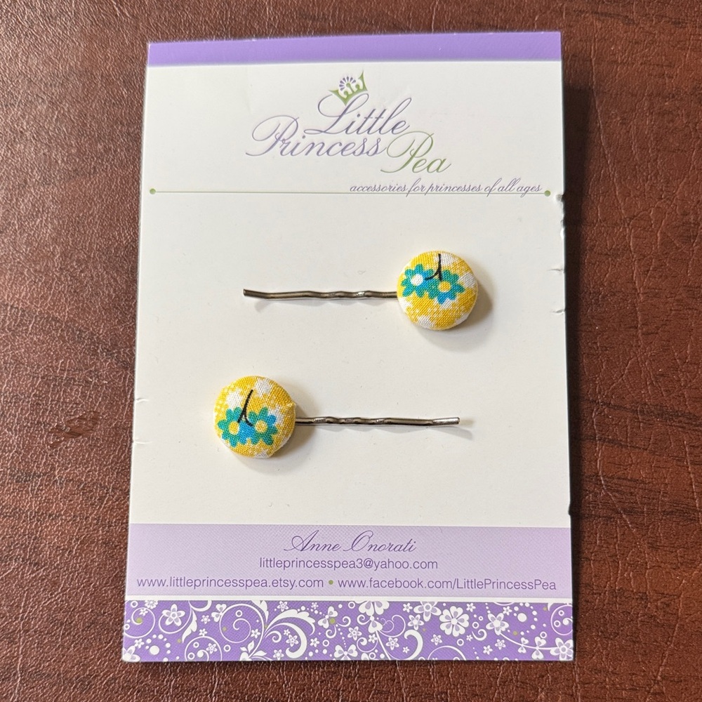 Yellow and Blue Hair Clips